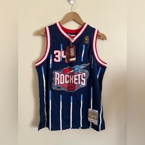 NWT Mitchell & Ness 1996 1997 Hakeem Olajuwon Houston Rockets NBA Jersey Youth L